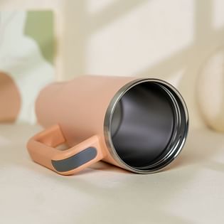 Personalised Peach Jumbo Tumbler - Inner View