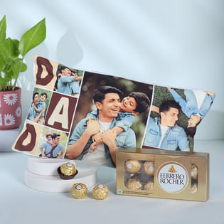 Personalised Pillow N Chocolates For Dad