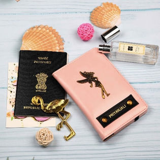 Personalised Pink Passport Cover