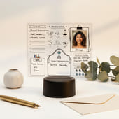 Personalised Planner Acrylic LED Lamp