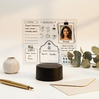 Personalised Planner Acrylic LED Lamp