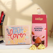 Personalised Plaque N Almond Rocks For Teachers