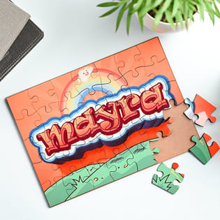 Side Image of Personalised Puzzle Game for Kids