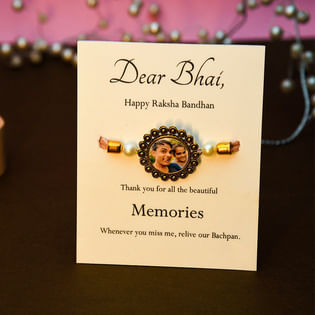 Personalised Rakhi with Acrylic Lamp n Chocolates