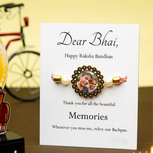 Personalised Rakhi with Card n Chocolates