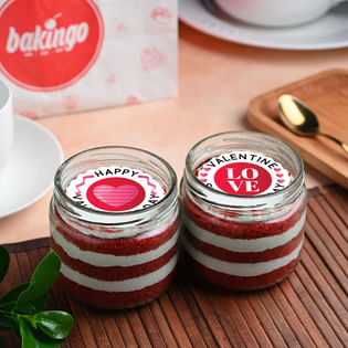 Valentines Red Velvet Jar Cake
