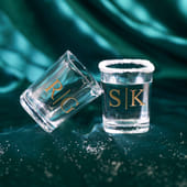 Personalised Refined Shot Glasses For Couple