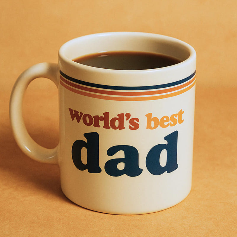 Personalised Retro Coffee Mug For Best Dad
