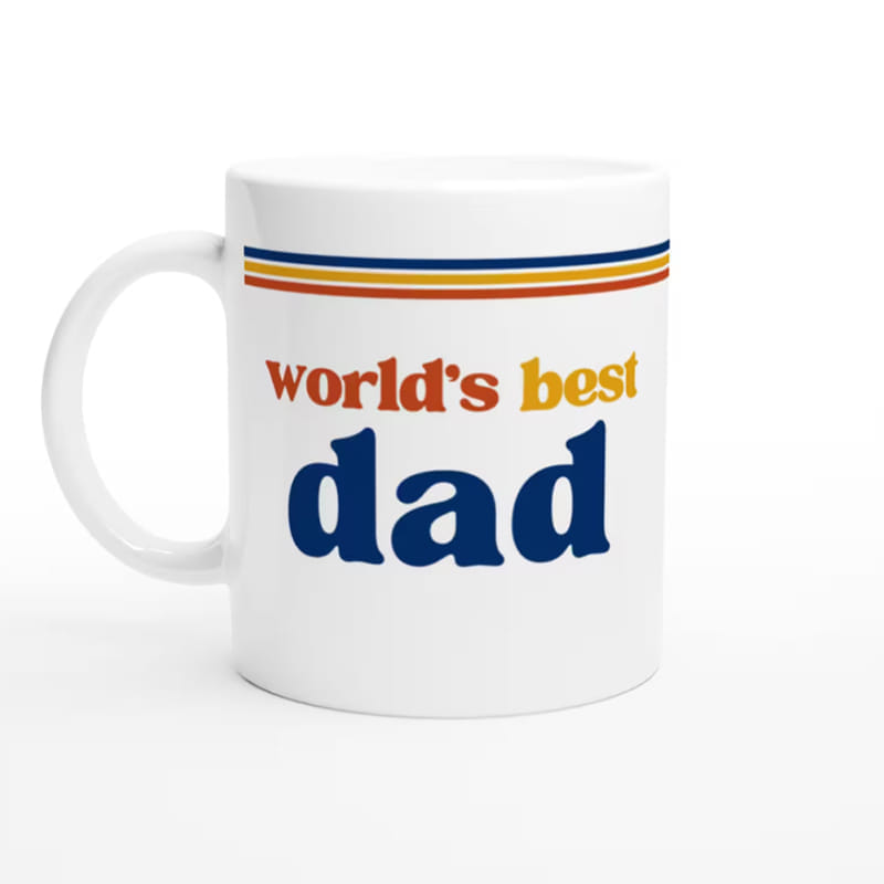Personalised Retro Coffee Mug For Best Dad