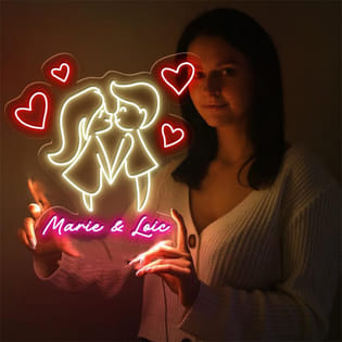 Personalised Romantic Kiss Neon Sign