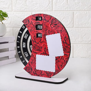 Personalised Rose Desktop Calendar Gift for New Year