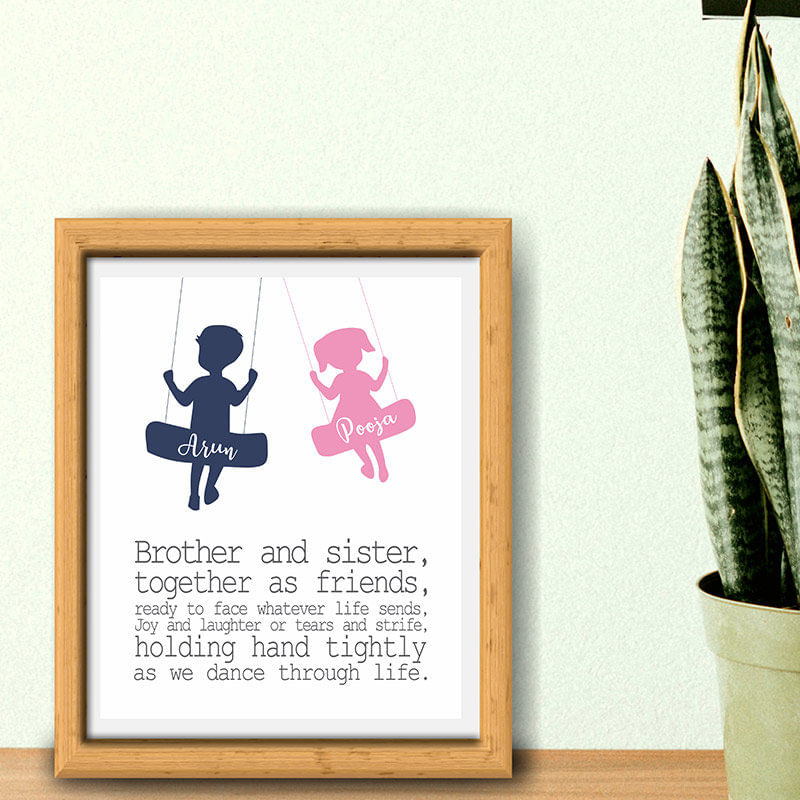 Personalised Sibling Love Photo Frame