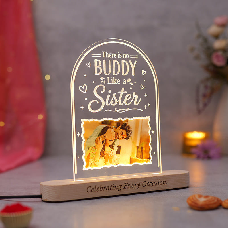 Personalised Siblings Love LED Tabletop