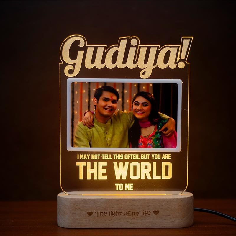 Personalised Sis Love Acrylic Lamp: Best Rakhi gifts For sister