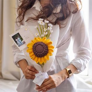 Personalised Sunflower Crochet Gift