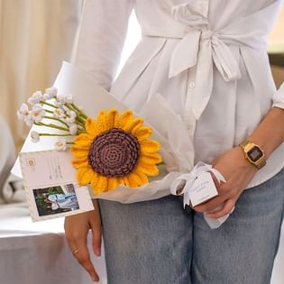 Personalised Sunflower Crochet Gift