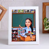 Personalised Teacher Caricature Frame