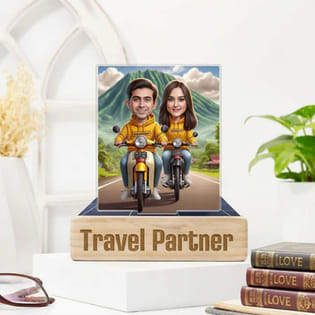 Personalised Travel Partner Couple Caricature