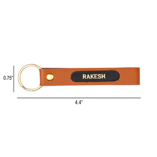 Personalised Vegan Leather Keychain - Size