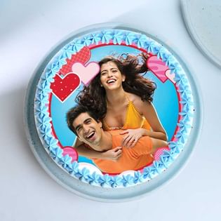 Personalised Valentines Photo Cake