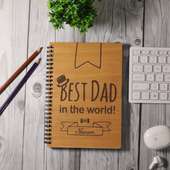 Personalised Wooden Diary For Dad