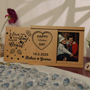 Personalised Wooden Sliding Love Frame