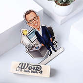Personalised Workaholic Dad CaricatureFor Fathers Day
