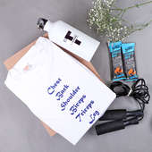 Personalised Workout Hamper with Bottle and Nutri Bar