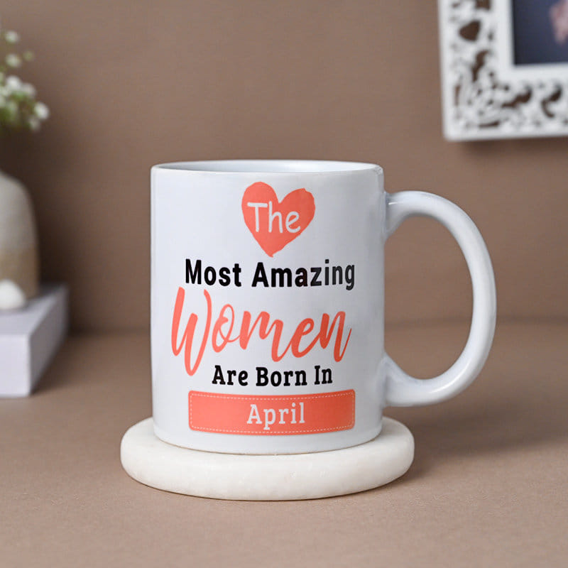 Personalised April Photo Mug