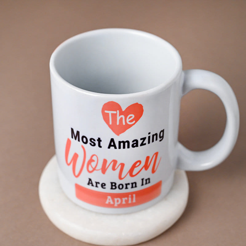 Personalised April Photo Mug