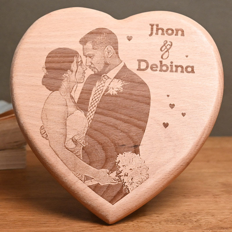 Personalised Engraved Heart - Best Anniversary Gift