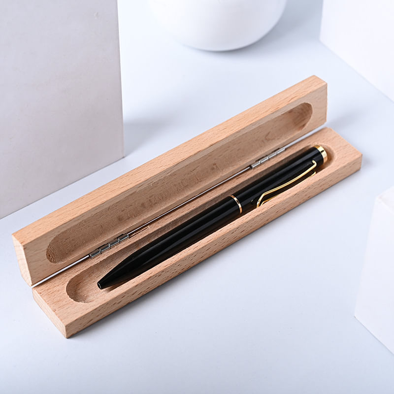 Black Pen In Wooden Box for Father's Day