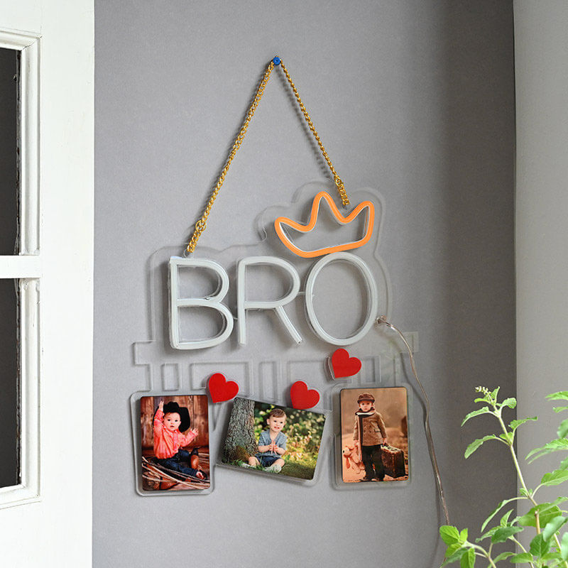 Personalized Bro Neon Light  For Bhai Dooj