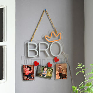 Personalized Bro Neon Light For Bhai Dooj