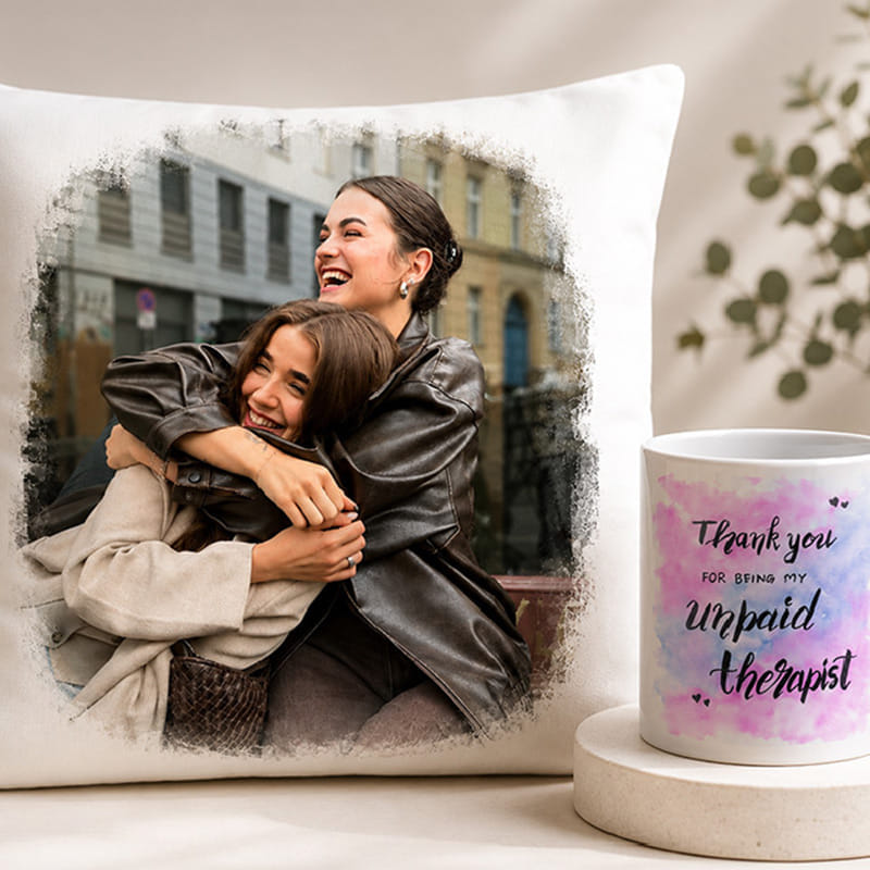 Personalized Cushion N Mug Gift Set