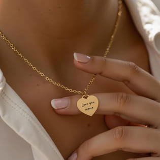 Personalized Heart Charm Necklace