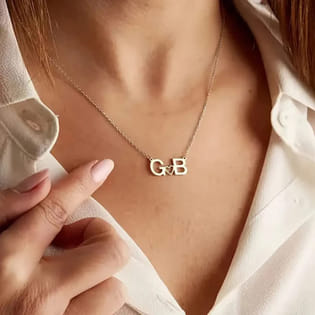 Personalized Love Initial Necklace