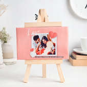 Personalised Photo Canvas with Easel stand for Couple