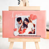 Personalised Photo Canvas with Easel stand for Couple