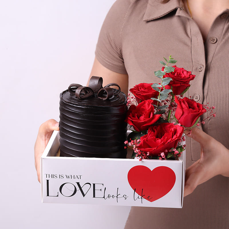 Choco Truffle Bento N Roses Love Box