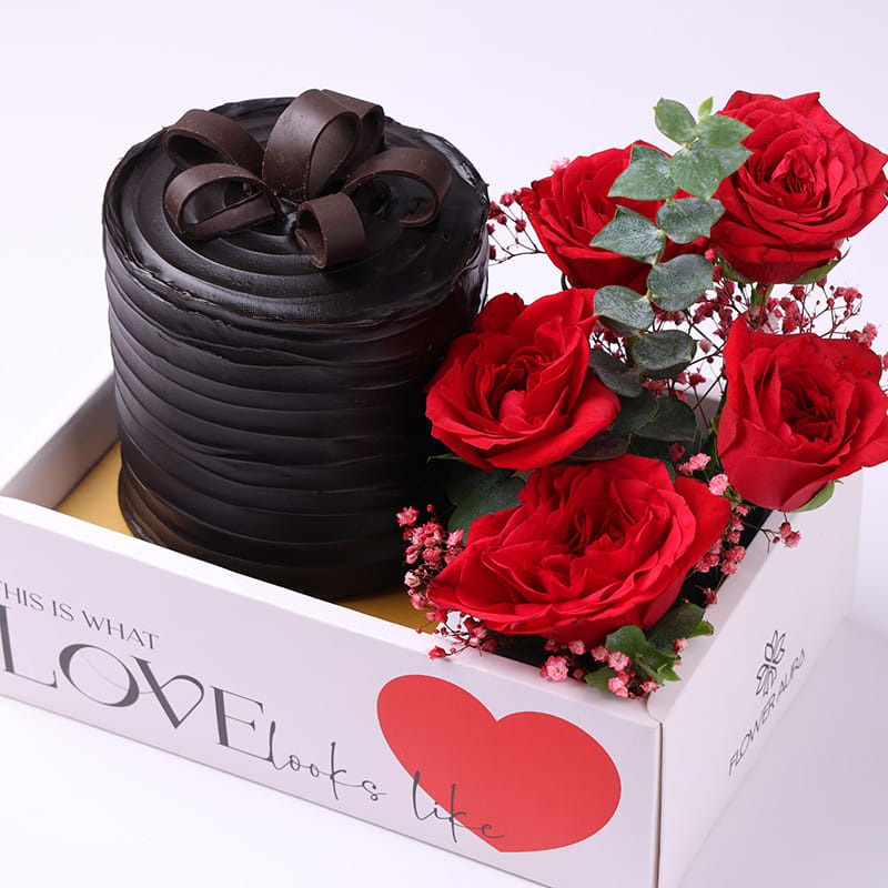 Choco Truffle Bento N Roses Love Box
