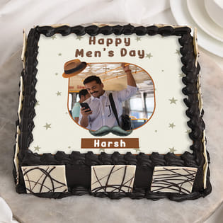 Mens Day Photo Cake