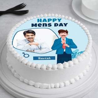Mens Day Formal Photo Cake