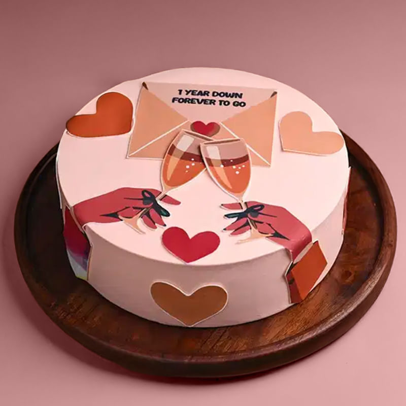 Forever To Go Anniversary Cake