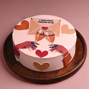 Forever To Go Anniversary Cake