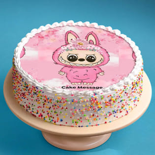 Sprinkled Labubu Doll Cake