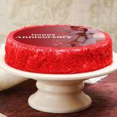 Photo Anniversary Red Cake