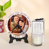 Photo Clock N Candle Combo For Dad