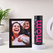 Mother's Day Photo Frame n Mom Digital Temperature Display Bottle