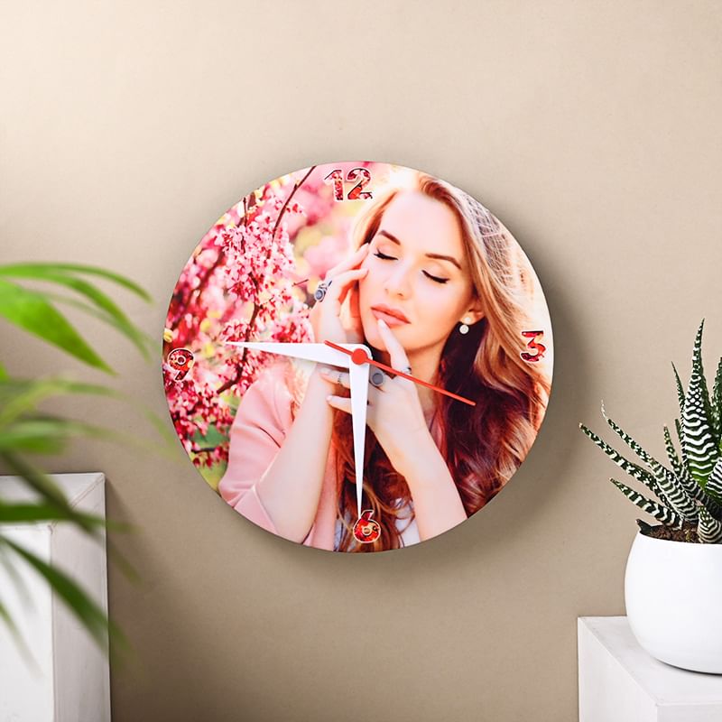 Custom Wall Clock with Photo Frame